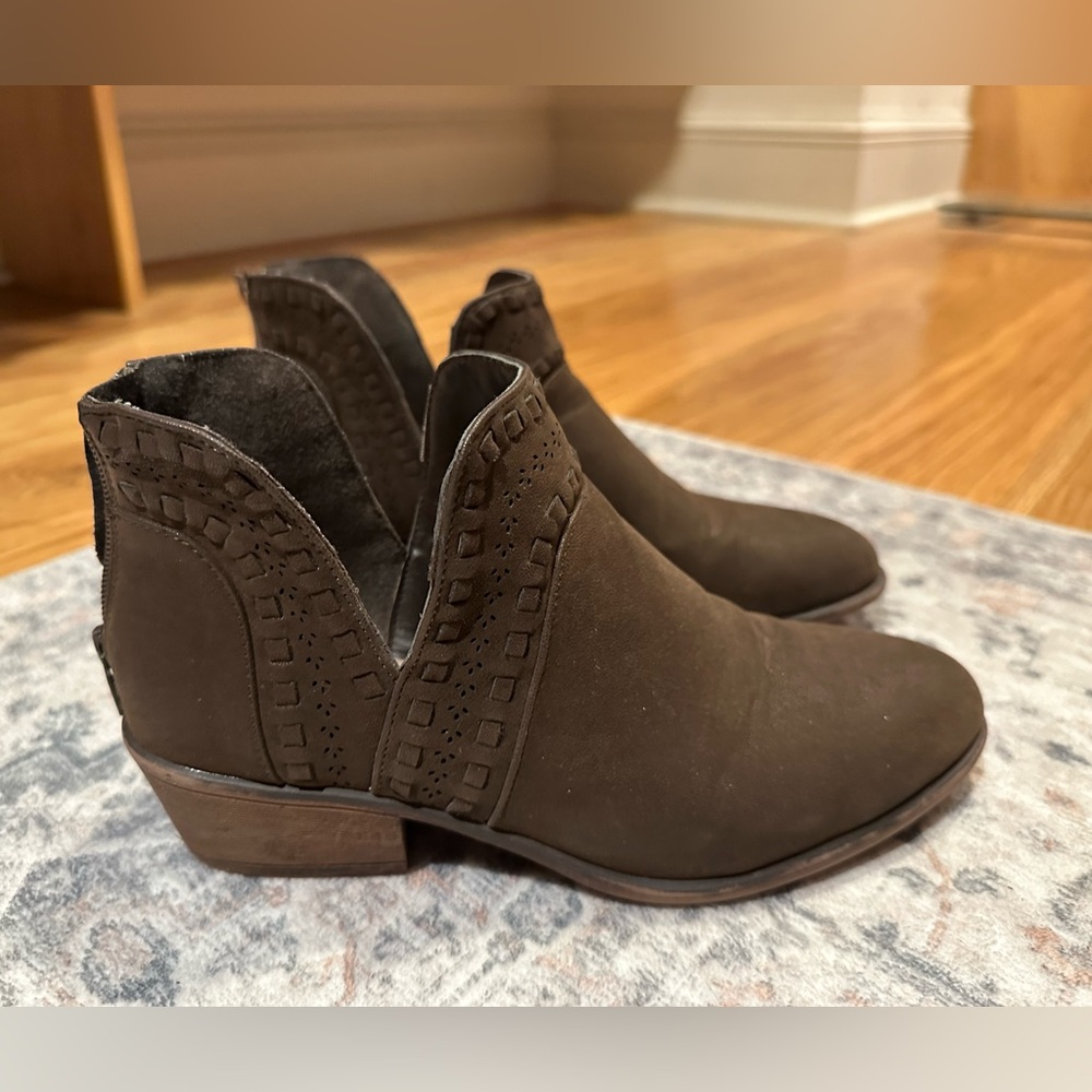 Brown Leather Booties
